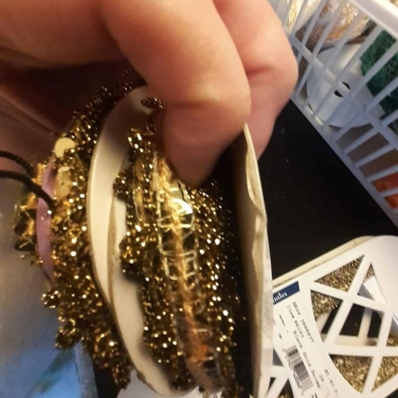 Lot of Gold Rolls Sewing Gimp Sequin Sewing Notion Trim Beautiful - Picture 5 of 13